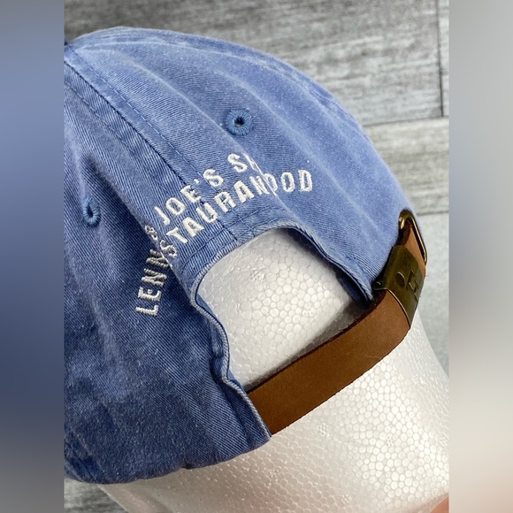 Lenny & Joes Fish Tale Feeding Frenzy Adjustable Leather Strap Back Hat Anchor - Picture 7 of 16